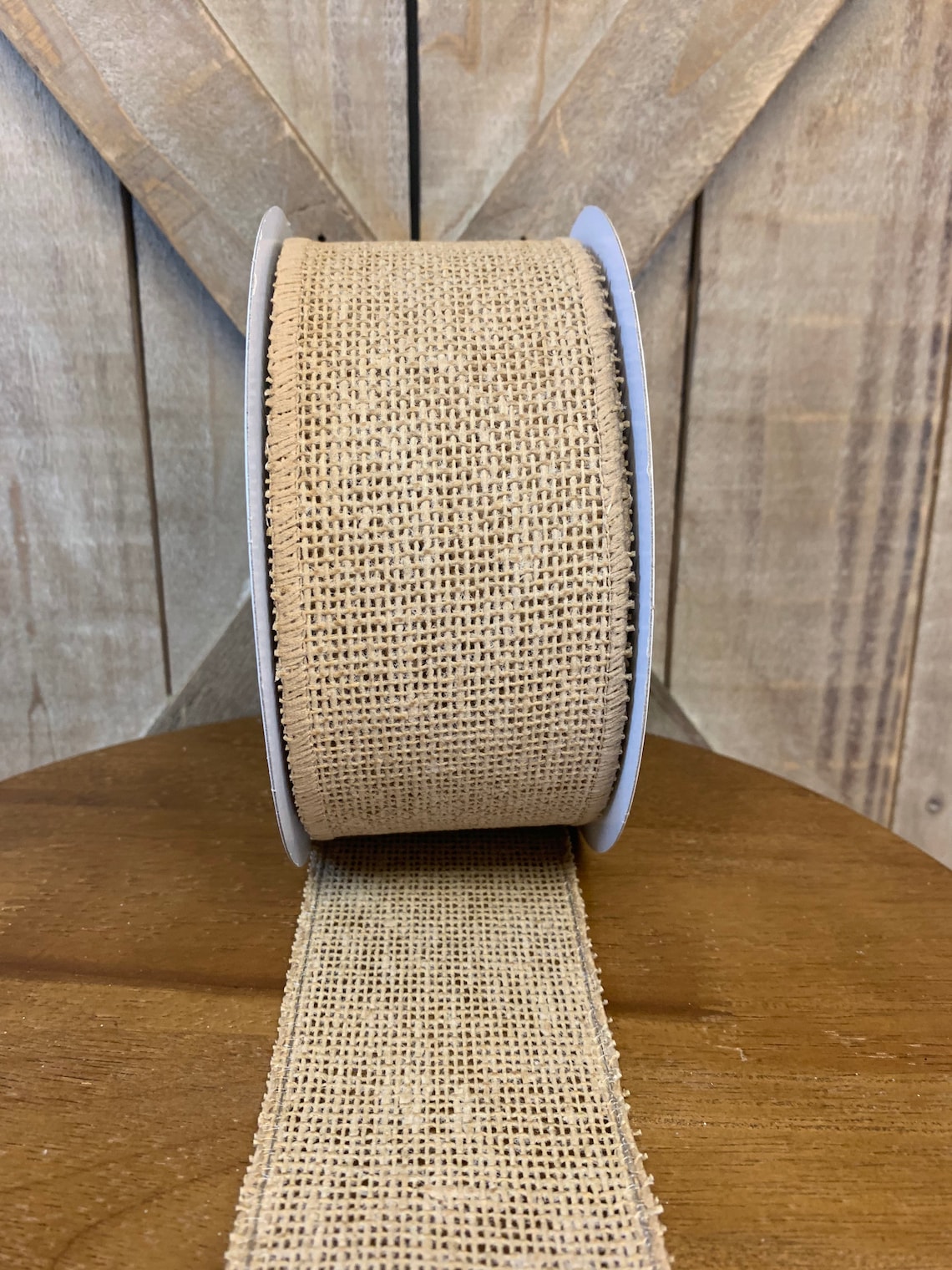 10 Yards Wired Burlap Ribbon Floral Ribbon 2.5 Inch Ribbon Etsy