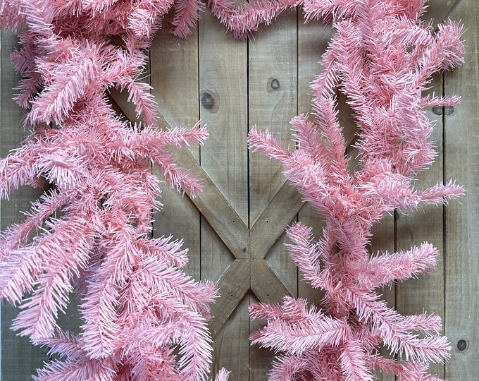 Pink Pine Garland, 9 Feet Long, Garland Base, Garland for Door, Fake
