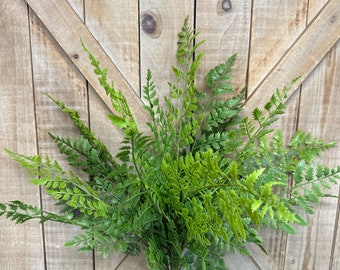 Natural Touch Lady Fern Bush, Greenery, 19 inches, Floral Greenery, Fake Green Bush