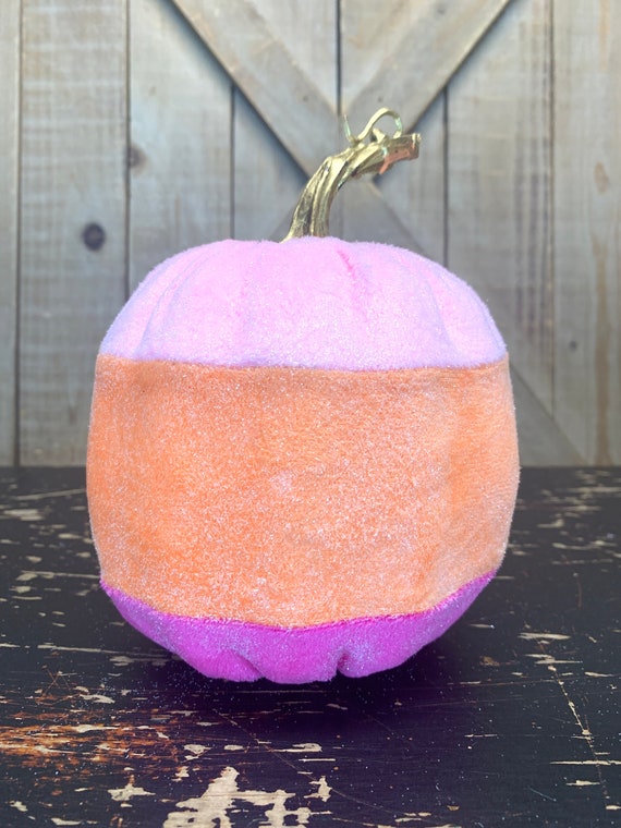 Pink and Orange Pumpkin Candy Corn Fall Decor Halloween Etsy