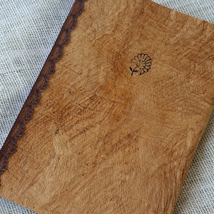Blank journal ,Handmade notebook, Wood cover, Blank notebook , A5 Notebook , personal notebook, Notepad , travel journa