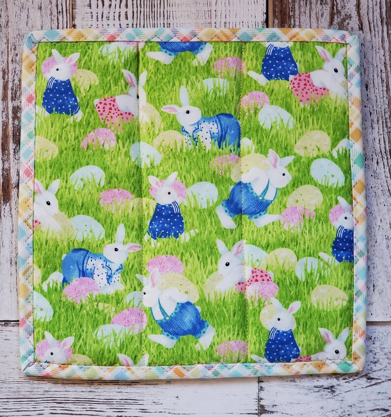 Bunny Potholders Easter Potholder Jelly Bean Potholder Bunny Pot Holders Jelly Bean Pot Holder RTS Easter Pot Holder