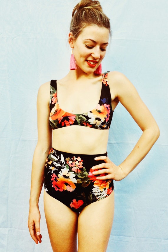low cut bikini top