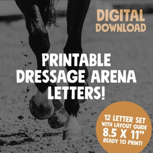 Letras de arena de adestramento para impressão • Conjunto completo de 12 letras com guia de layout • DOWNLOAD DIGITAL • Pistas de adestramento 20x40 e 20x60