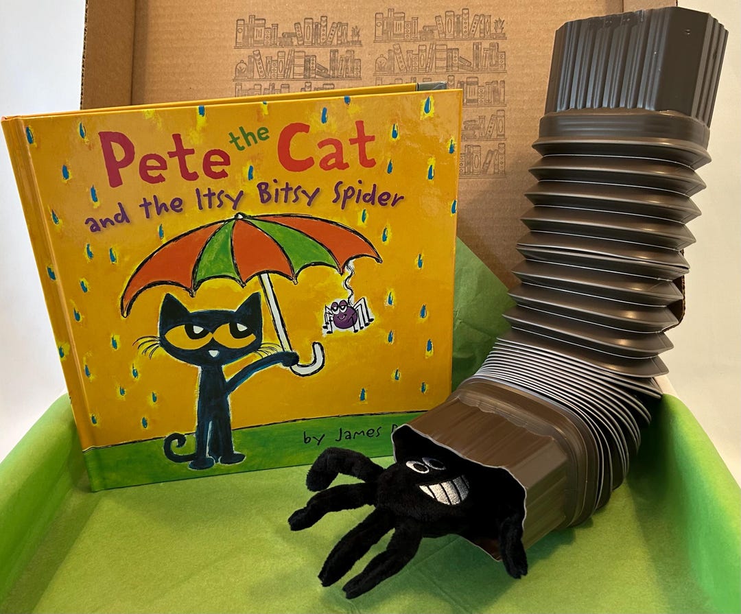 Pete the cat and the itsy bitsy spider book box with plush and