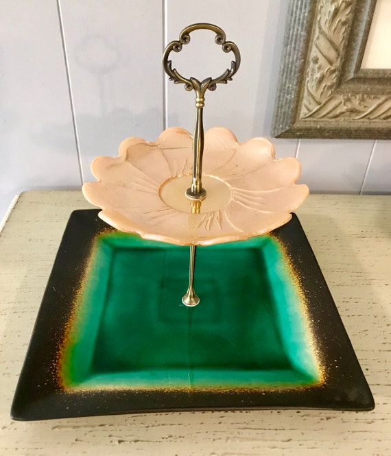 Two Tier Stand Jewelry Stand Vanity Tray Bathroom Tray Etsy