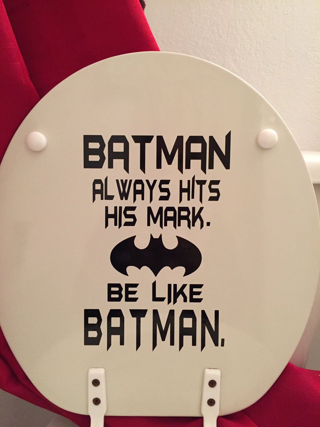 Batman Bathroom Toilet Decal: Batman Always Hits His Mark. | Etsy