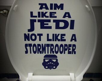 Star Wars Bathroom Toilet Decal: Aim Like a Jedi