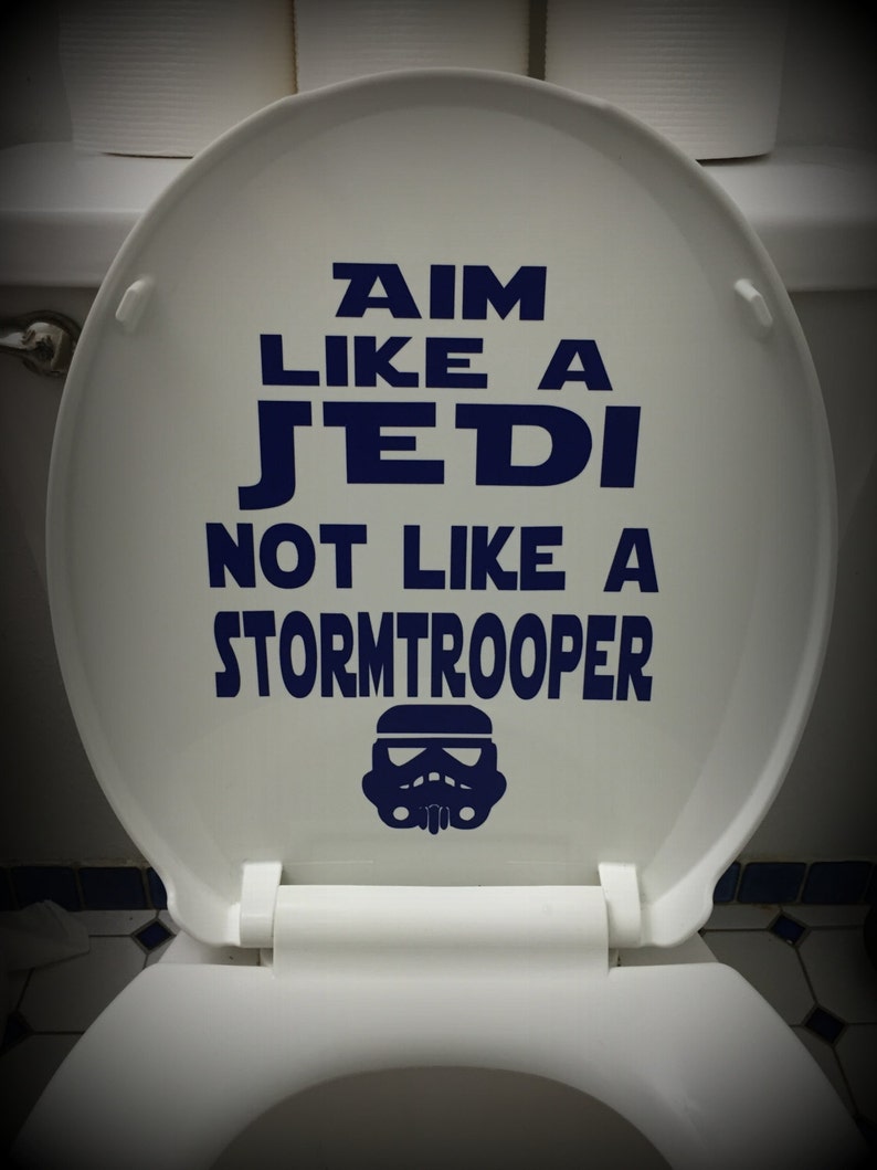 Star Wars Bathroom Toilet Decal: Aim Like a Jedi image 1