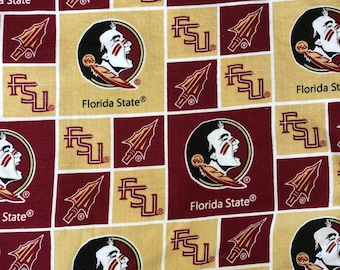 Florida State University FSU Cotton Fabric for Masks and Quilting