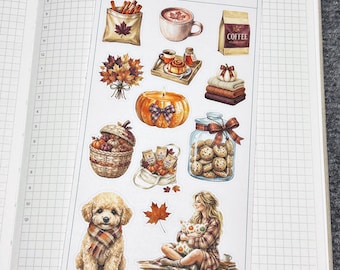Autocollant pour agenda Autumn Brew Deco 1 (DS143)