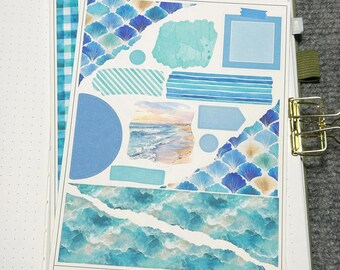 Coastal Adventure 2 Page Bullet Journal Sticker Kit