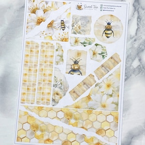 Kit Bullet Journal Bee Kind, Kit d'autocollants pour agenda