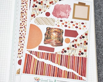 Autumn Brew 2 Page Bullet Journal Sticker Kit
