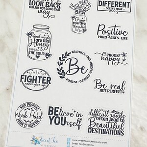 Sticker pour agenda 6 citations motivantes (F267)