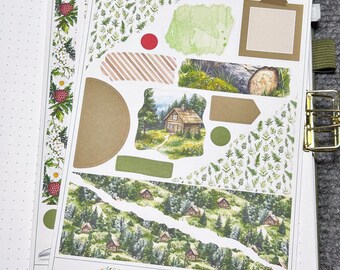 Into the Woods 2 Page Bullet Journal Sticker Kit