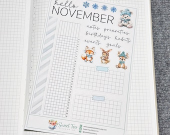 November Dashboard Bullet Journal Sticker Kit (DB11)