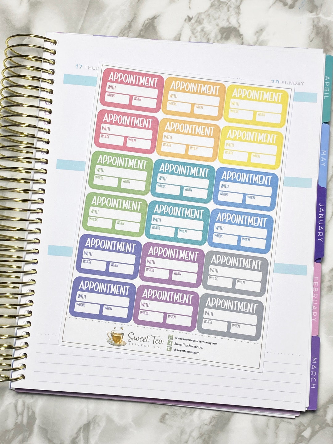 Appointment Half Box Planner Sticker (F12) - Etsy