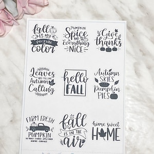 Fall Quotes 2 Planner Sticker (F170)