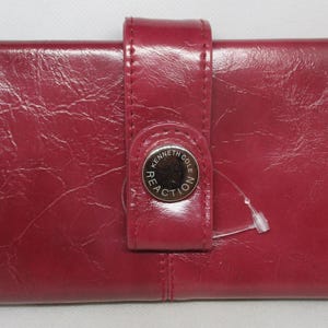 REACCIONES DE KENNETH COLE Bolso de mano con asa retráctil, cartera de mano, billetera de piel sintética, monedero, tarjetero, sección para fotos
