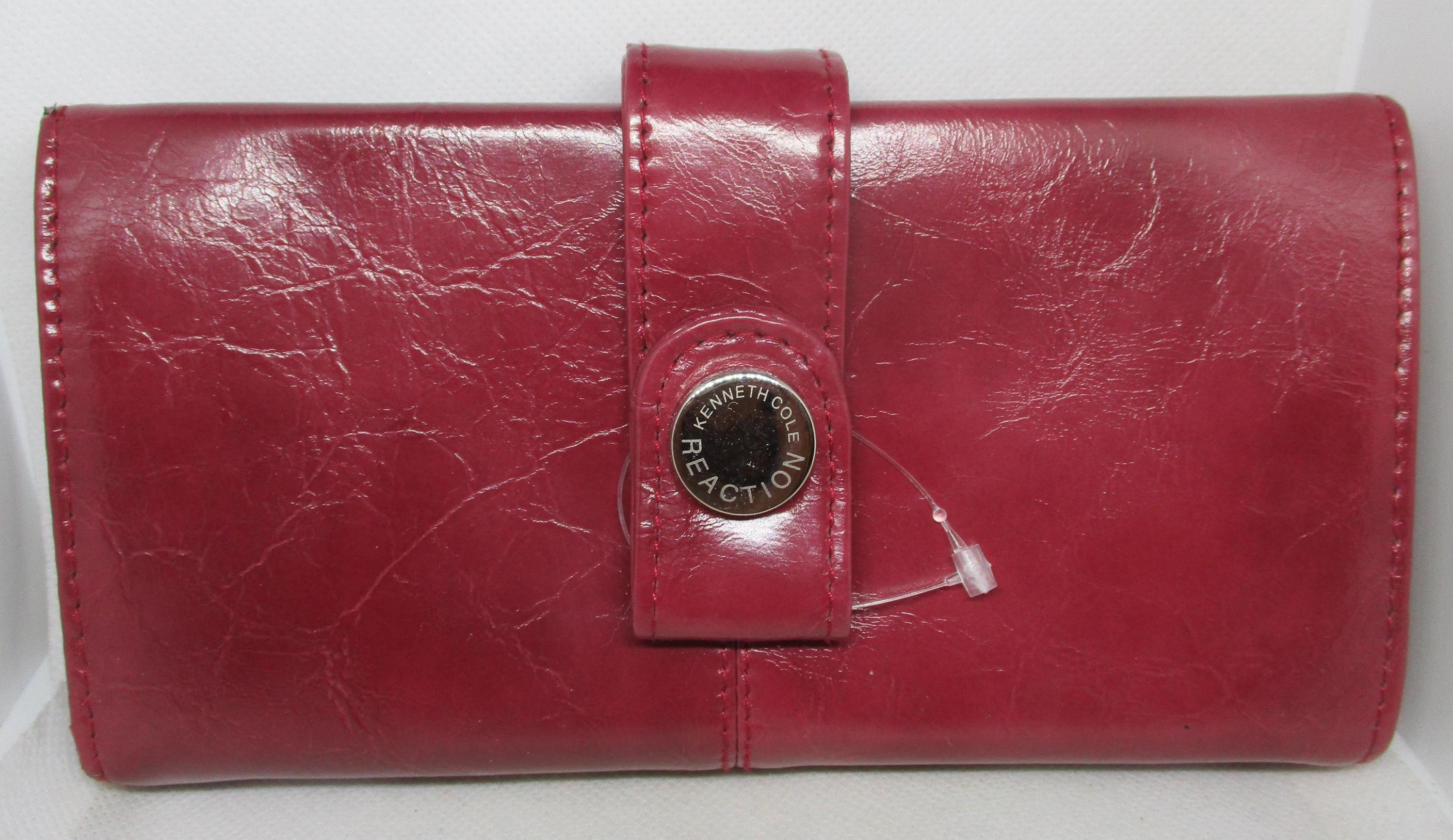 Portefeuille Kenneth Cole Reaction Neuf - Cuir Synthétique Beige, Deux Volets, Fermeture Zip