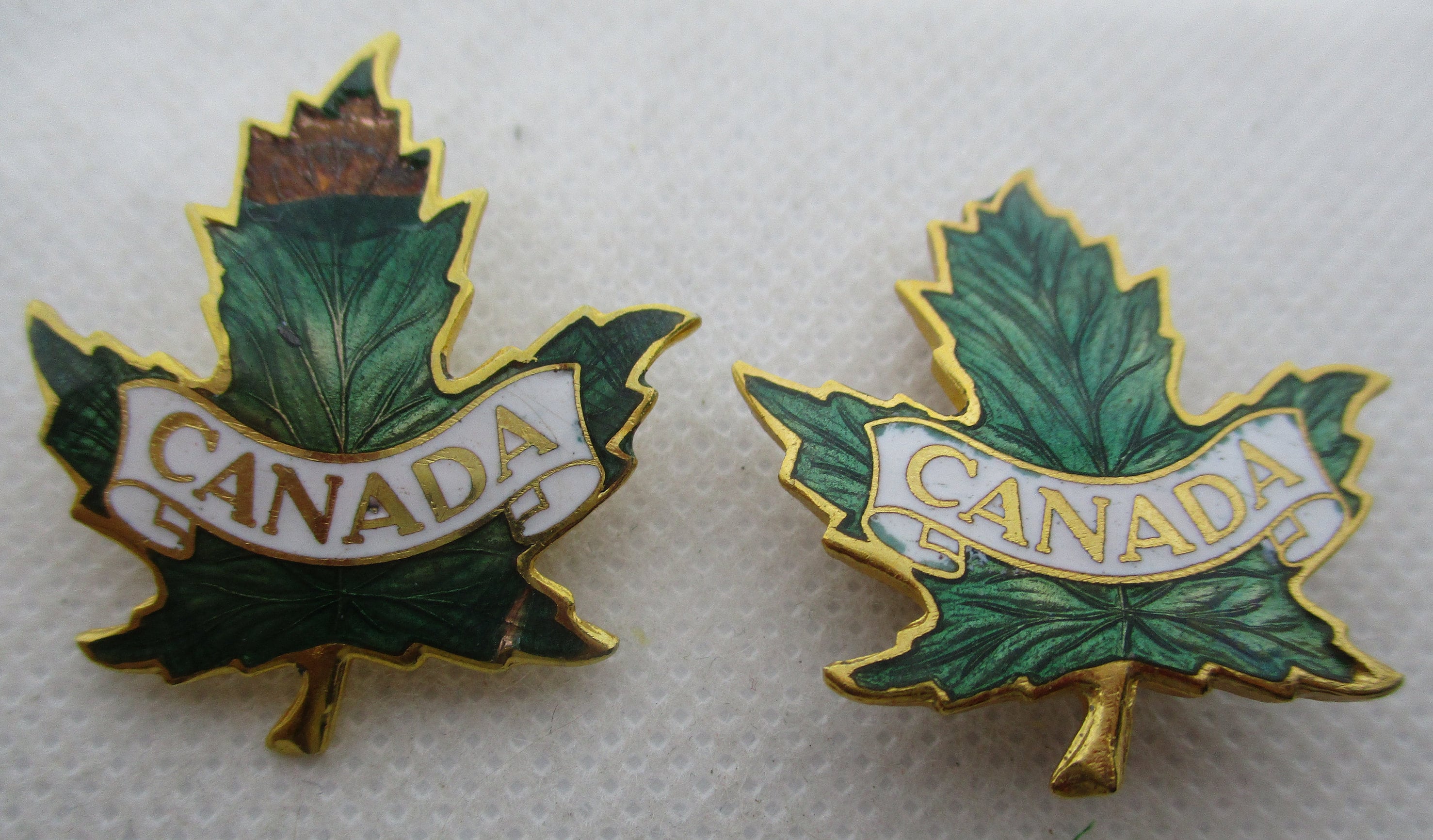 Canada Leaf Brooch Canada Enamel Green Maple Leaf Brooch Etsy UK