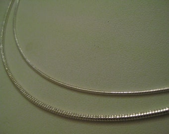 Vintage Sterling Silver Plated Snake Chain Necklace (19 or 20 Inch)