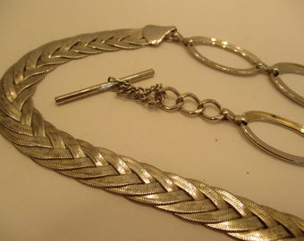 Vintage Gold Tone Triple Chain Belt: Textured Metal Swag - Etsy display picture 2