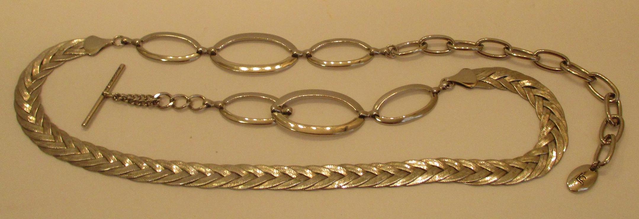 Vintage Liz Claiborne Two Tone Chain Belt Gold Silver Braided LC Adjustable Liz Claiborne Chain Belts for Women | Mercari main image 4