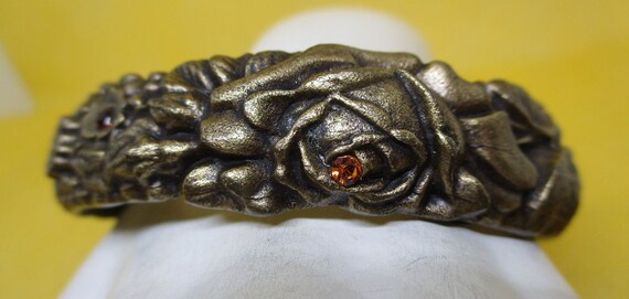 Vintage Mary DeMarco Rhinestone Bee Bangle Bracelet with Card View 6