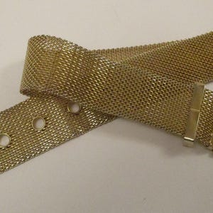Ceinture En Maille Métallique Réglable - Boucle à Deux Ardillons, Disponible En Noir Ou Blanc