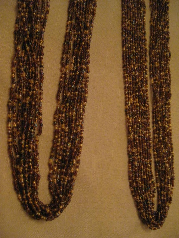 10 STRANDS Seed Beaded BELT Can Be Worn As NECKLA… - image 4