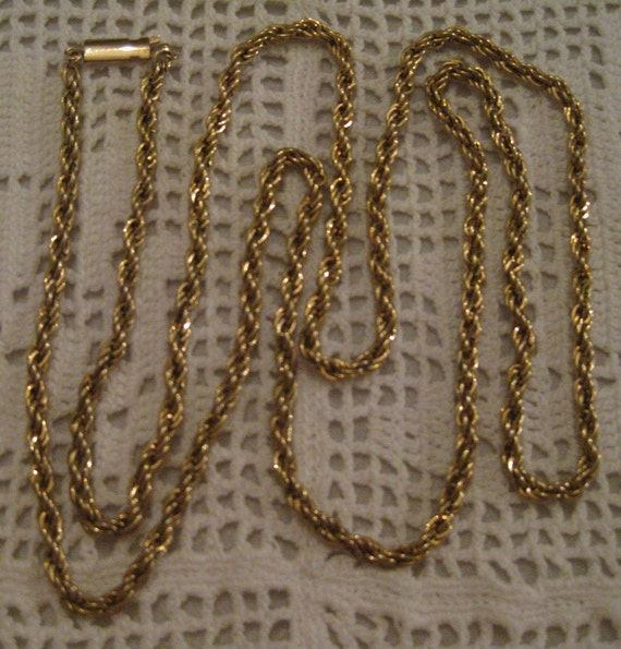 14K GF Necklace 29.7 GRAM 35 & 7/8 Inches Rolo ROP