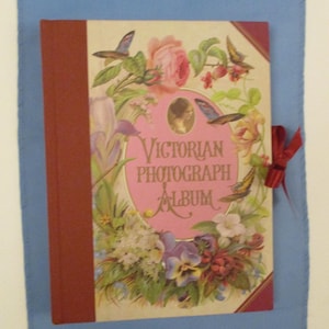 Album photo vintage de l'époque victorienne jamais utilisé, jamais en tissu, papier carton, reliure