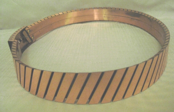 Vintage Renoir Copper Belt - Slanted Bar Design, Size Small  display picture 1
