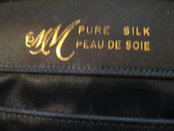 Vintage mm Morris Moskowitz Black Pure Silk Evening Bag