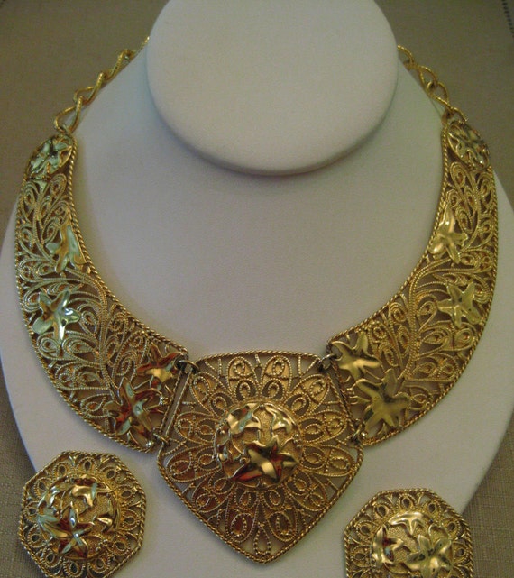 Jose Barrera Set Fabulous! Necklace Earrings Spanish Collection Vintage