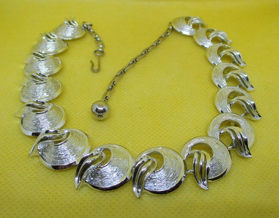 NEVER WORN CORO Necklace Coro Silver Tone Metal O… - image 1