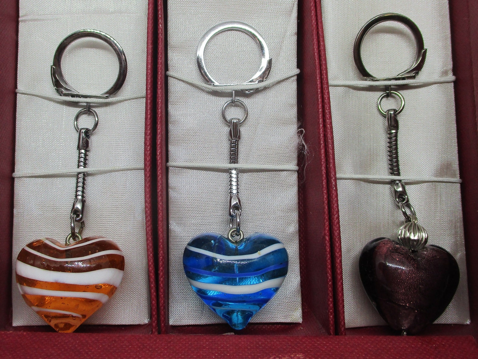 Amazing Glass Key Rings MURANO GLASS Keyrings Murano Glass Heart Keychains Murano - Etsy