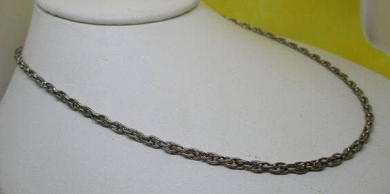 Vintage 18KGP White Gold Rope Chain Necklace - 28 1/4 Inches - Etsy