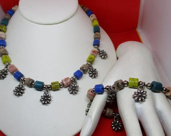 Collier Vintage Doré Signé Philippe Audibert – Années 80, Pendentif Fleuri, Ras Du Cou