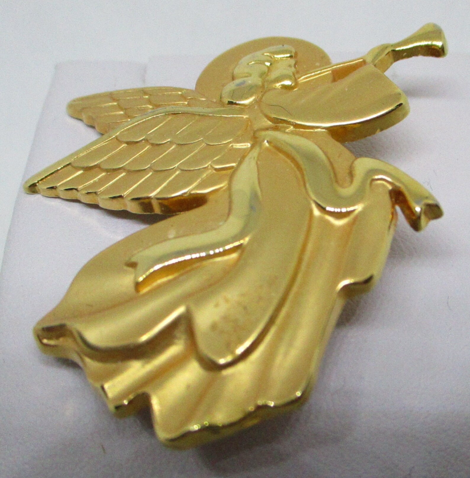 Gold Tone Angel Trumpet Brooch Vintage Angel Brooch Gold Tone Etsy