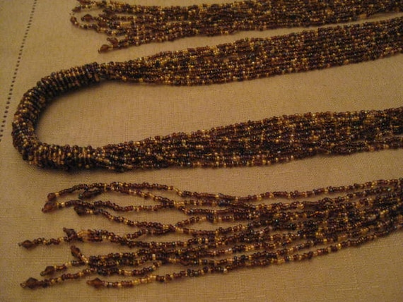 10 STRANDS Seed Beaded BELT Can Be Worn As NECKLA… - image 1
