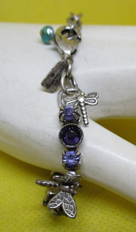 MARY DEMARCO Scroll Dragonfly Faux Amethyst RHINE… - image 4