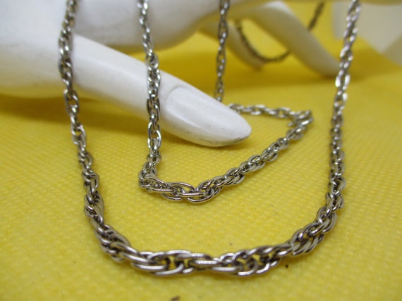 White Crystal Gold Tone Paperclip Necklace - OPC1348