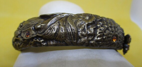 Vintage Mary DeMarco Rhinestone Bee Bangle Bracelet with Card View 4