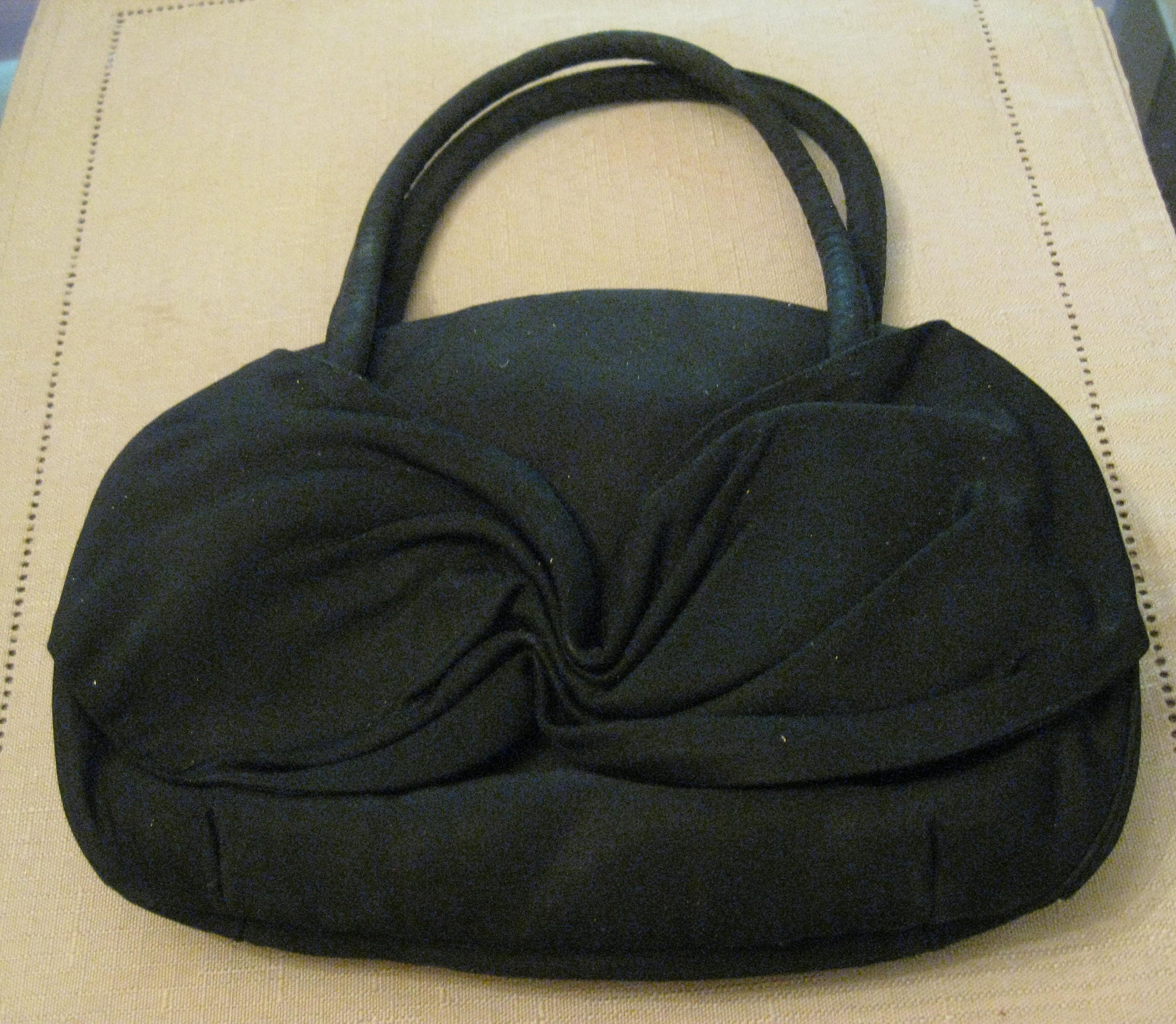 MORRIS MOSKOWITZ M M Evening Bag Pure SILK Black Handbag Brass - Etsy