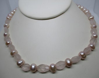 Collier Quartz Rose Avec Pendentif En Argent Massif 925 - Longueur Réglable 45-48 Cm - Neuf