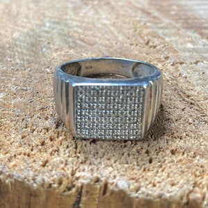 Sterling Silver Diamond Chip Ring