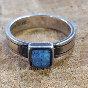 Sterling Silver Turquoise Matrix Ring Size 8 Artist Jim Wilson
